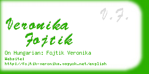 veronika fojtik business card